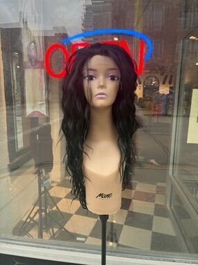 Lace Front Black Wavy Wig - Natural Black